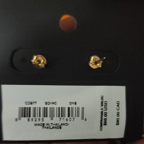 Coach Gold Heart Stud Earrings - Picture 3 of 3